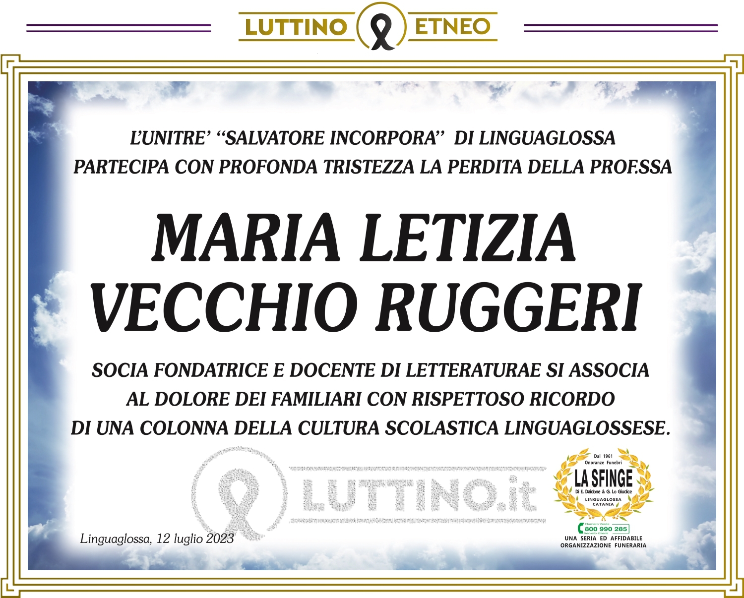 Maria Letizia  Vecchio Ruggeri 